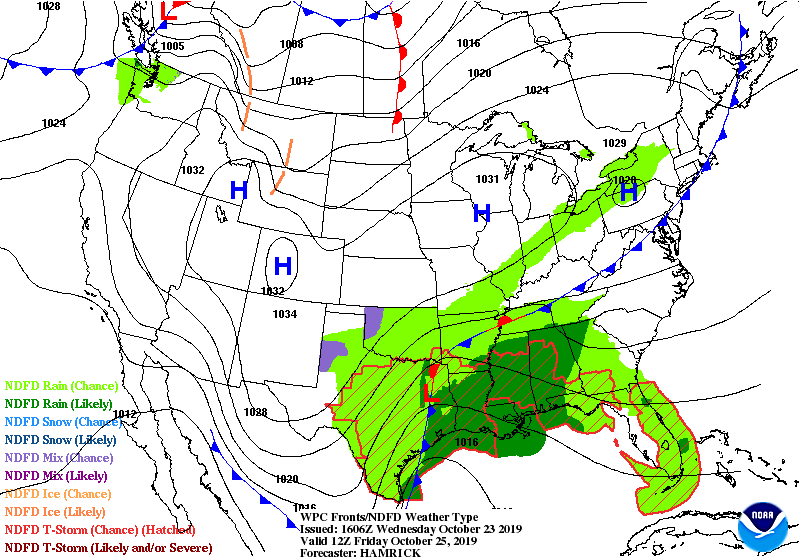WPC Fronts/NDFD Weather Type